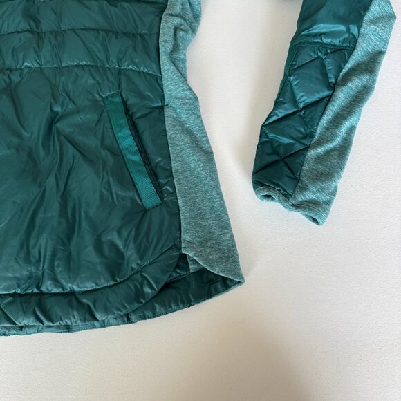 Lululemon Goose Down For a Run Quilted Puffer Pullover Forage Teal Size 6 Active - Picture 5 of 16